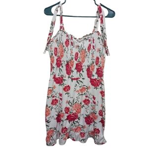 No Boundaries Floral Smocked Ruffled Dress